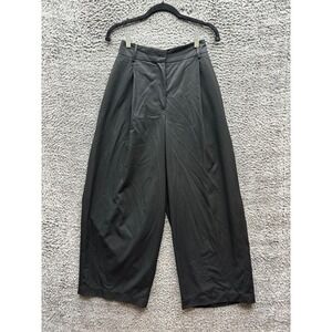 Sloan High Rise Pleated Wide Leg Trousers Black Womens Size 1